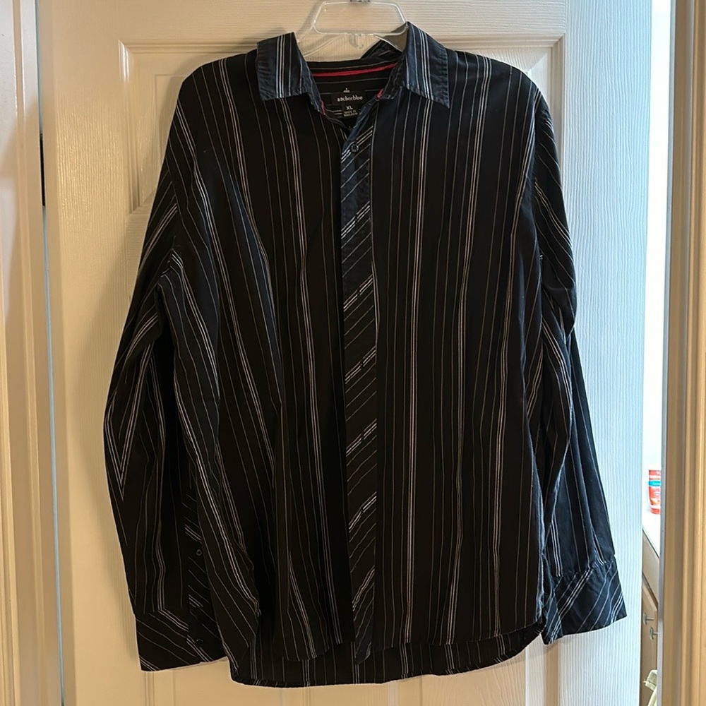 Anchor Blue Dress Shirt Size XL